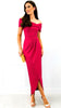 A1808 Vegas Pink Wrap Skirt Dress