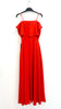 4-A1776 Senis Red Bardot Flare Dress