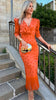 4-A1744 Lesley Orange Tassle Dress