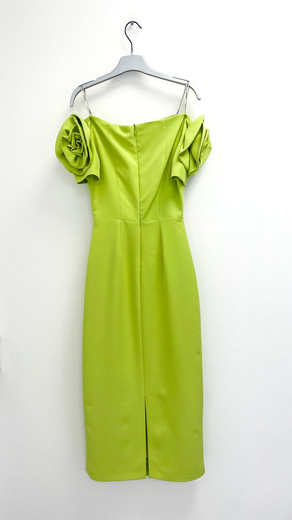 A2159 Faustina Pistachio Bardot Dress