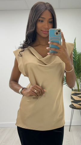 A2145 Ellya Pink Faux Wrap Dress