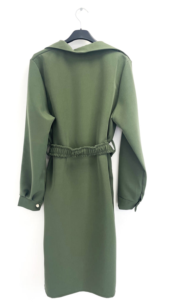 A2162 Meyra Khaki Shirt Dress