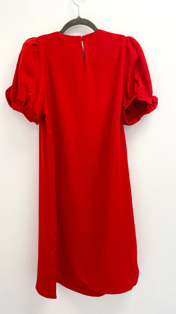 1-A1868 Doherty Red Applique Shift Dress