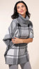 A2100 Grey Check Poncho