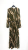 A2127 2 Way Khaki Print Pleat Dress