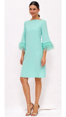 A2080 Sleeved Wine Elena Ruched Dress