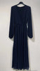 A2150 Navy Ciana Pleated Midi Dress